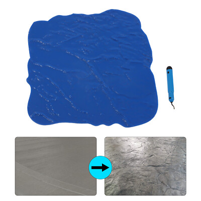 Slate Seamless Concrete Cement Texture Imprint Stamp Skin Mat 36'' X 36'' Blue