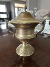 Vintage William Adams A Towle Company Silver Plate Sugar Pot Made in India