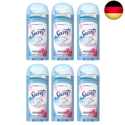 Secret Invisible Solid Anti-Transpirant und Deodorant, Puderfrisch, 75 ml, 6