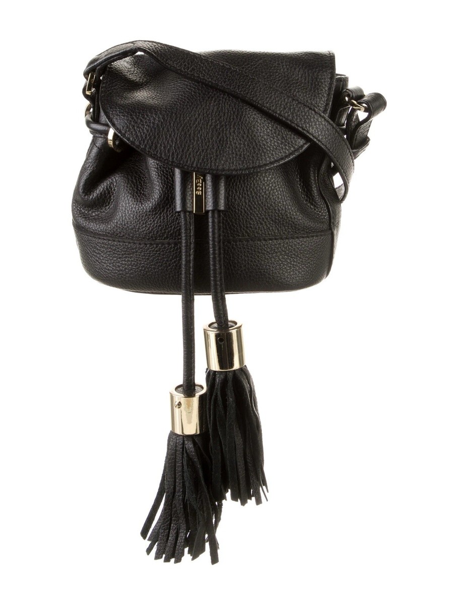 See by Chloe Vicki Black Leather Tassel Crossbody Bag | eBay