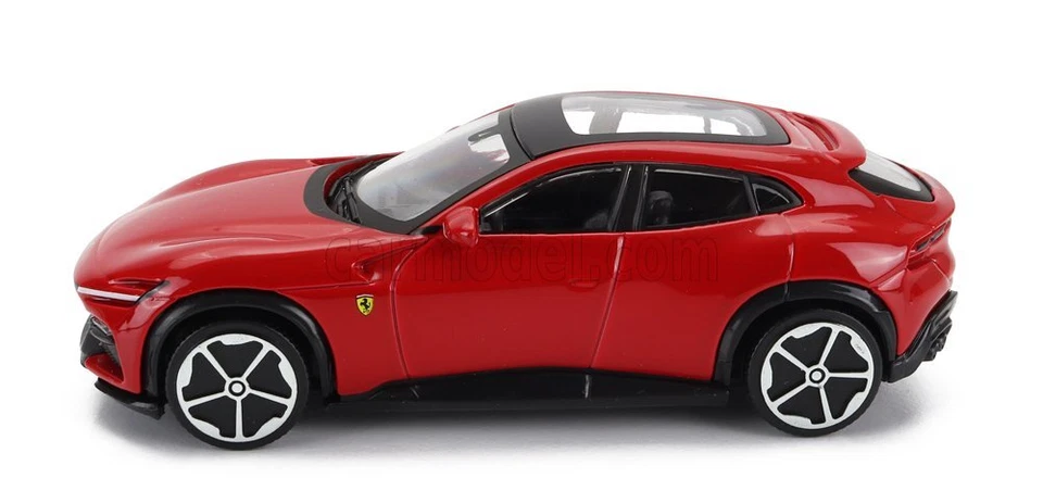 MODELLINO AUTO STATICO BURAGO FERRARI PUROSANGUE SUV 2022 ROSSO SCALA 1/43 - Immagine 3 di 4