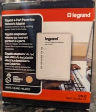 Legrand On-Q DA2304-V1 Gigabit 4-Port Powerline Network Adapter NEW