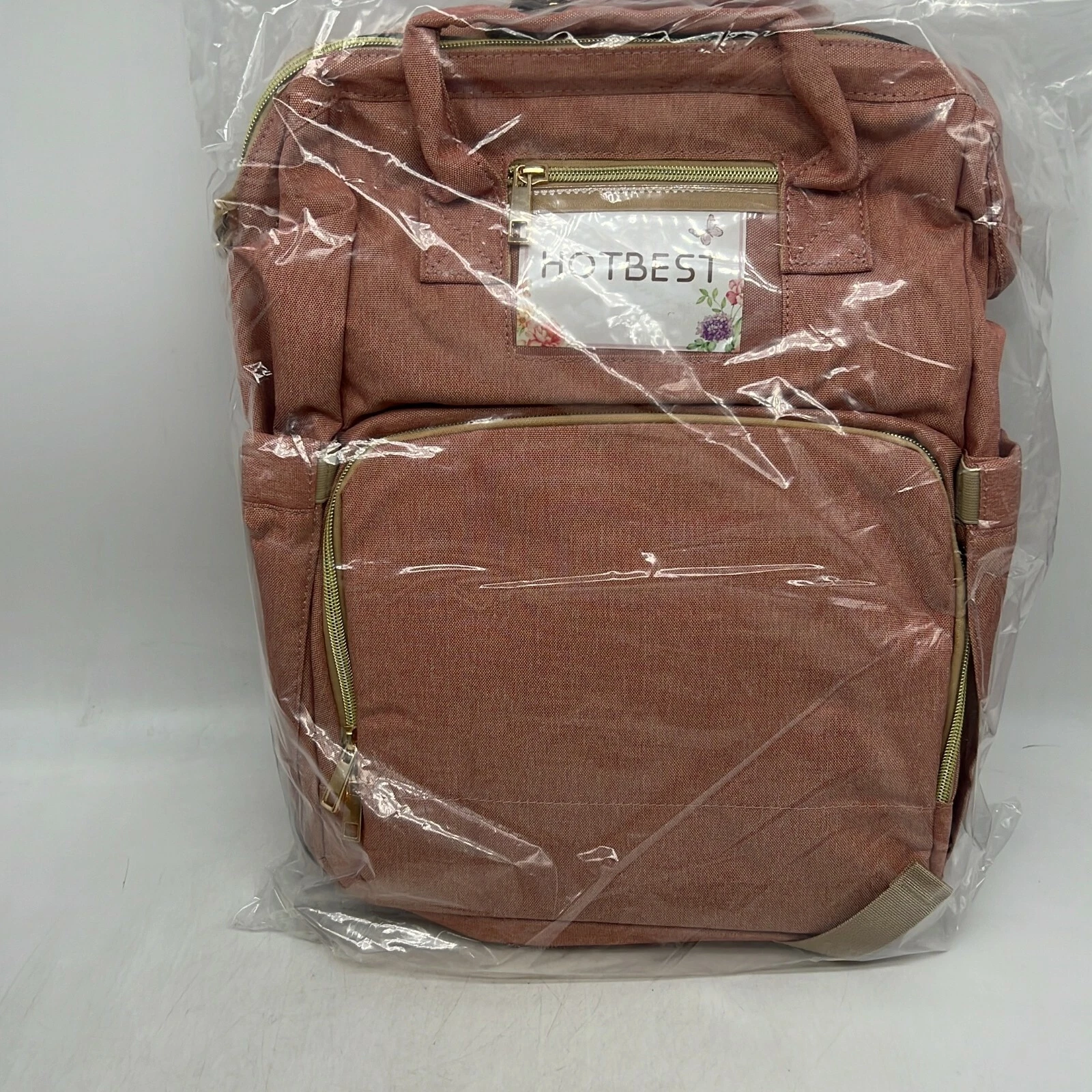 Hot Best Portable And Foldable Travel Pink Baby Diaper Backpack Bag
