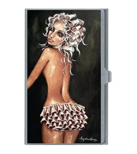 Classic Hardware ANGELINA WRONA Business Card Holder DOING THE DISHES-Goth! NEW!