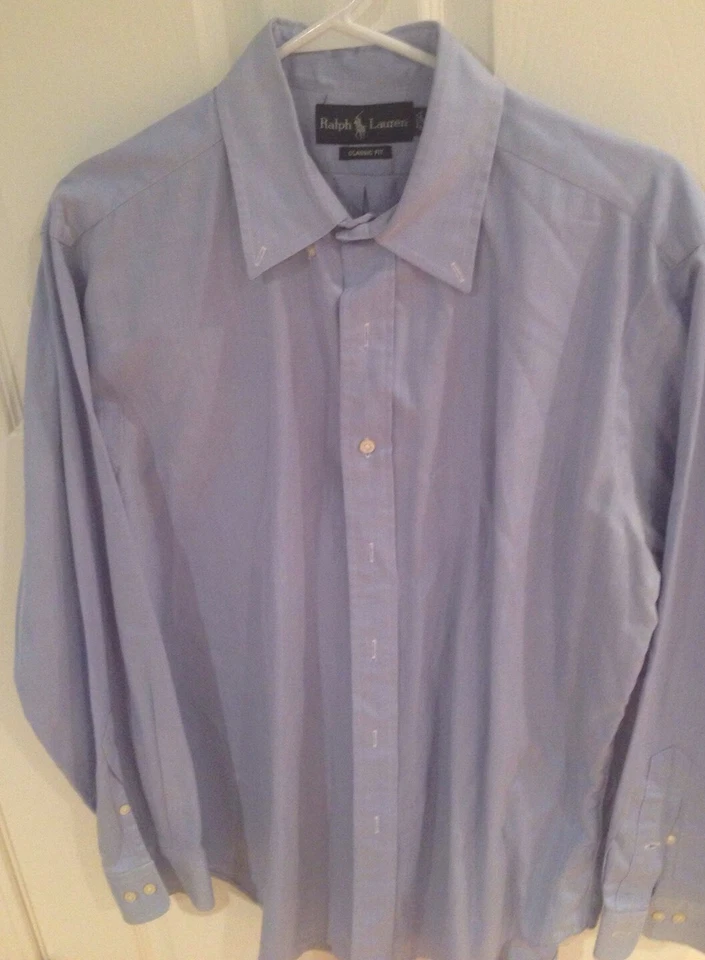 Polo Ralph Lauren Hombre Azul Manga Larga Con Botones 16 32-33 Foto 4 de 4