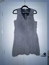 Blank Nyc Grey Genuine Suede Leather Shiftdress Sz Medium Zip Up Back Blanknyc