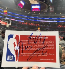 Christian Wood Jaden Hardy Markieff Morris Signed NBA Logo Card Dallas Mavericks