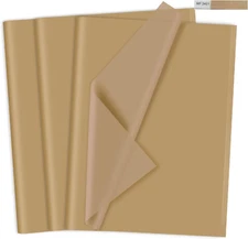 120 Sheets Brown Kraft Tissue Paper Art Gift Wrapping Tissue Paper Bulk for Craf