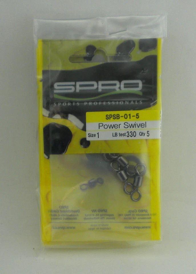 Spro SPSB01-5 Black Power Swivel Size 1 330 lb Test 5 pk - Image 3 of 3