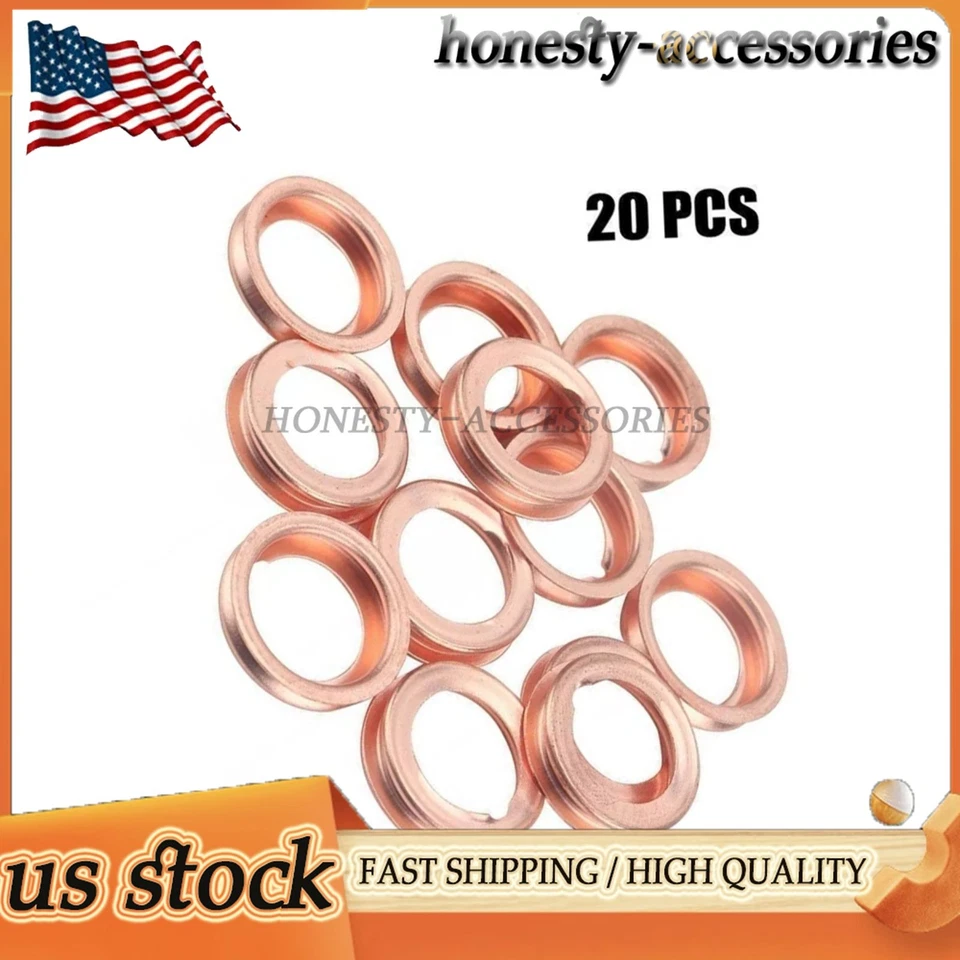 20PCS NEW Fits For Nissan Infiniti Metal Oil Drain Plug Crush Washer Gasket US - Image 4 of 4