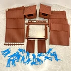 Vintage 1960's Fort Apache Stockade Play Set Partial Incomplete for Parts