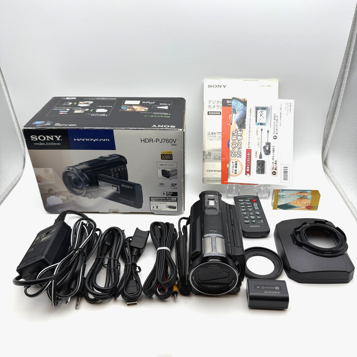 【動作ＯＫ】 ナイトショットok SONY　Handycam　HDR-PJ760 Sony HDR-PJ760V 96GB AVCHD 1080p Built-in Projector 24.1MP Carl
