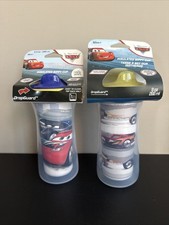 2 The First Years Tomy Cars Disney Pixar Insulated Sippy Cup lightning McQueen