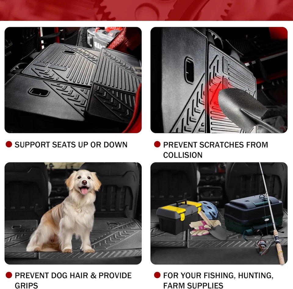 Rear Seat Back Protectors Mat for 2018-2023 Jeep Wrangler JL 4 Door, 4 PCS - Image 3 of 4