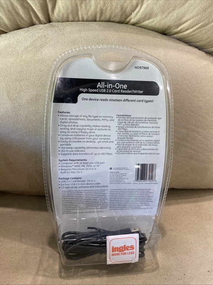 GE HO97949 , 11-in-1 Card Reader USB 2.0 ALL IN ONE ,COMPATIBLE CARDS (15CB3 - Image 2 of 2