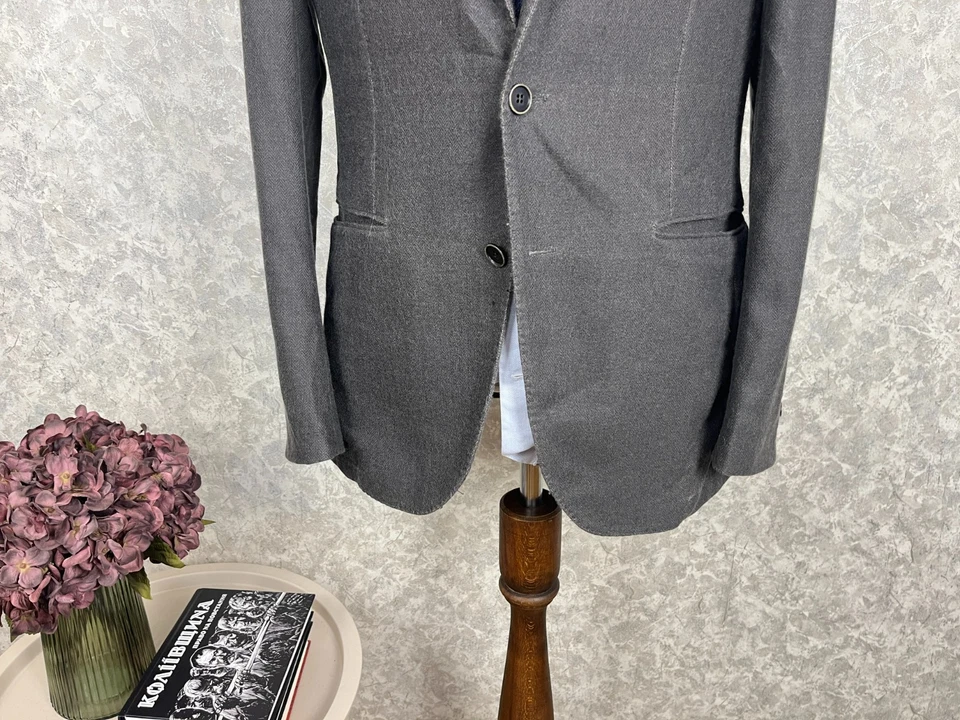 Blazer Cantarelli 'Lavado' Cachemira Espiga Sin Forro Parche Bolsillos 38, EU 48 Foto 3 de 4