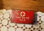 Vintage First Aid Kit US Navy WW2 Military Industrial Historical