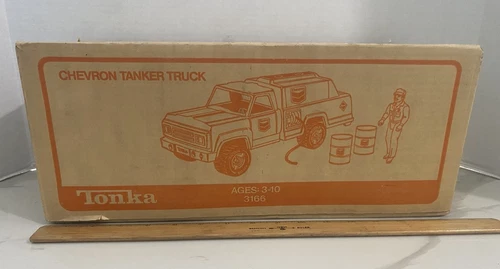 Vintage Tonka Chevron Tanker Truck No. 3166 + Box, Complete, Figure UNOPENED
