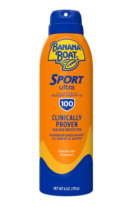 Banana Boat Sport Ultra SPF 100 Sunscreen Spray 6oz Water Resistant Exp 11/2025