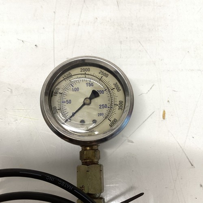 #ad Hydraulic Pressure Gauge 0–4000 PSI 0–280 Bar w Hose M 973 $55.00