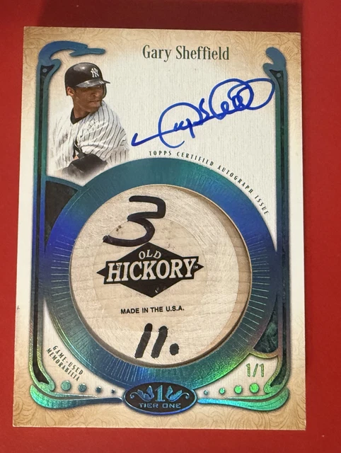 2026 Topps Tier One Gary Sheffield Game Used Bat Knob Yankees 1/1