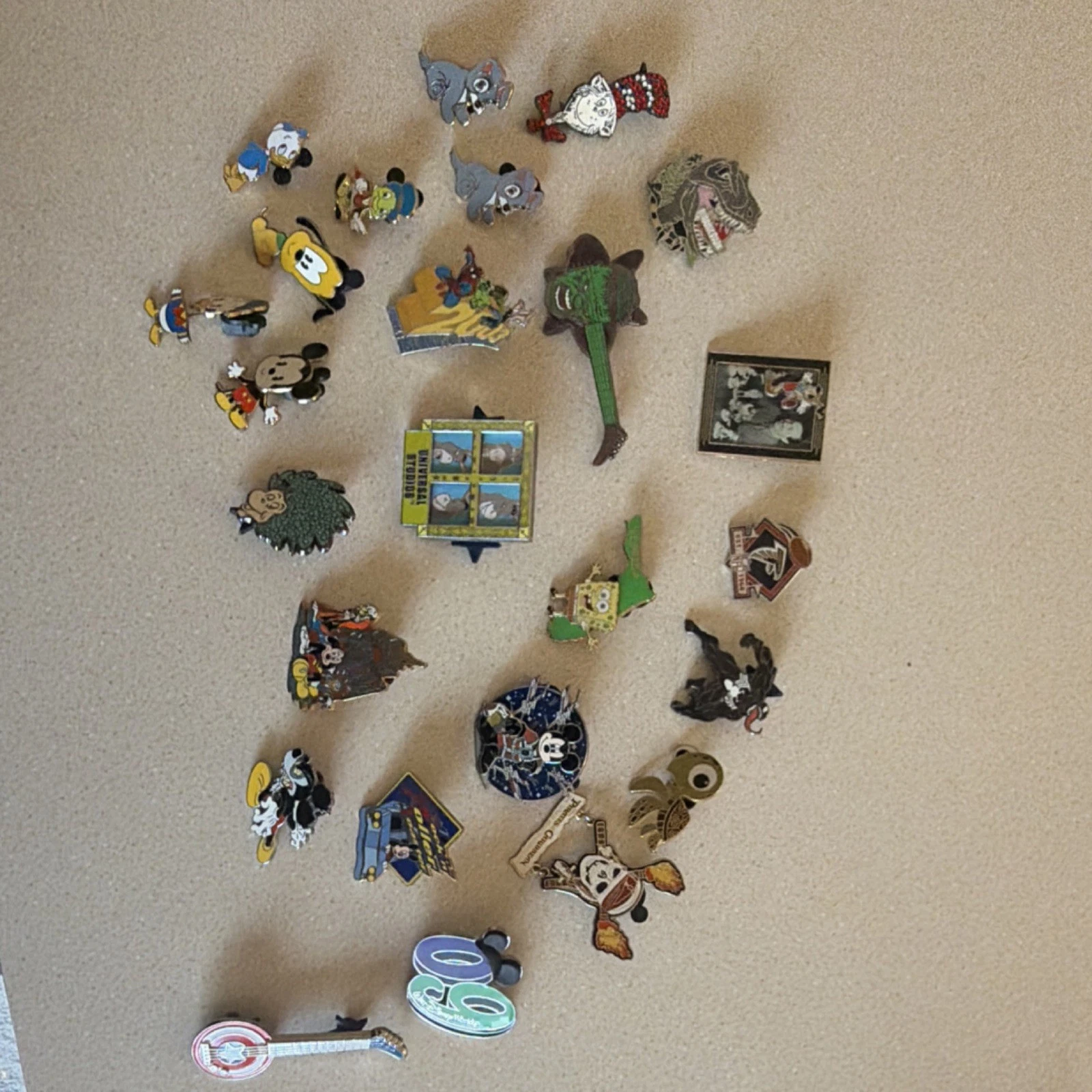 Disney Pin Set Mickey Mouse, Donald Duck, Pirates, Splash Mountain Dangle more…