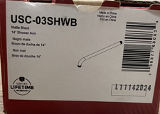 Pfister USC-03SHWB Universal 14" Shower Arm - Matte Black