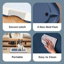 IRIS USA Pee Pad Holder, Fits 17x23 Pads, Navy, Made in USA