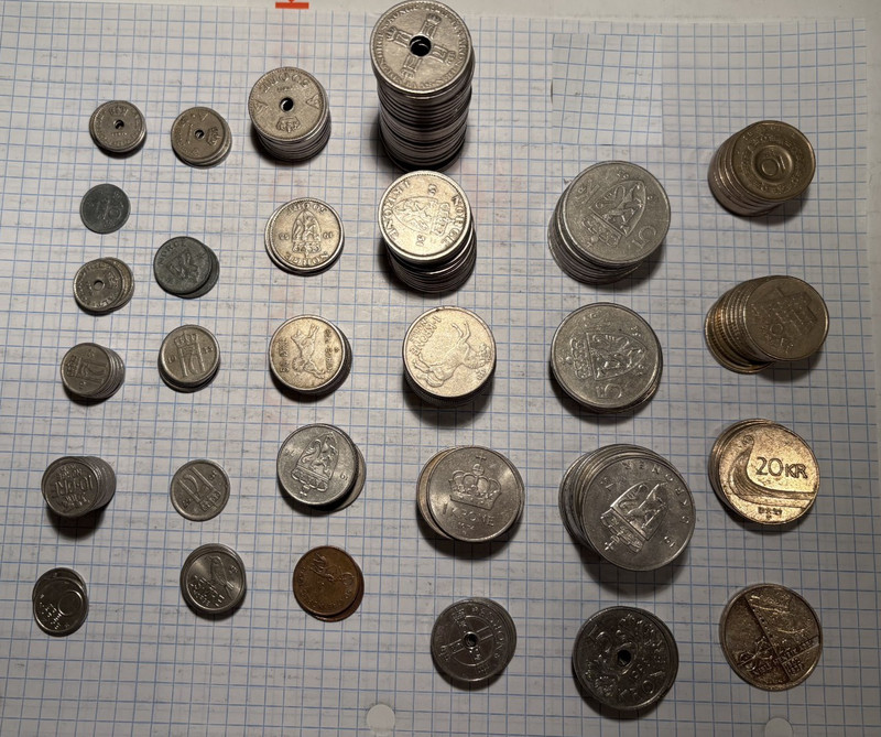 Norway Lot (199) 10 Øre 25 Øre 50 Øre 1 Krone 5 Kroner 10 Kroner 20 Kroner