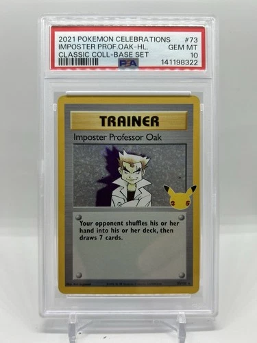 Imposter Professor Oak 73/102 Celebrations: Classic Collection PSA 10 NEW CERT