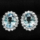Alluring Color Change Alexandrite 4.70Ct 925 Sterling Silver White Gold Earrings