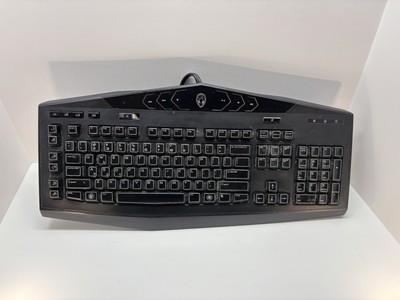 Dell AlienWARE Multimedia Black Ergonomic USB Keyboard KG900 Y-U0008-O VR4FN OEM
