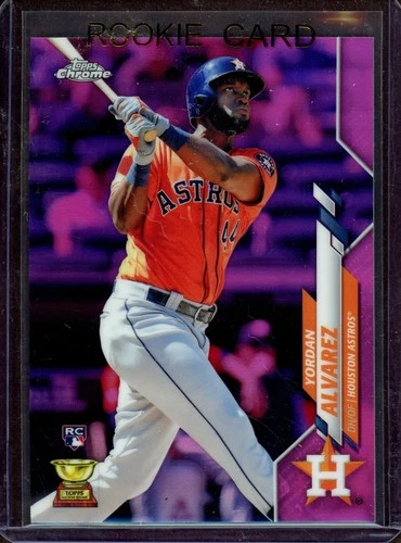 YORDAN ALVAREZ ~ 2020 Topps Chrome Baseball Pink Refractor Rookie Card RC #200