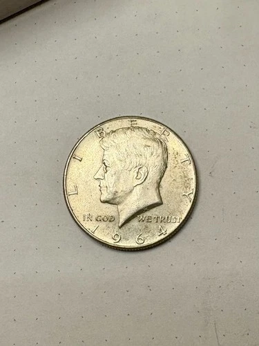 1964 50C Kennedy Half Dollar - Circulated, Good Condition, 90% Silver