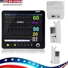Carejoy 15" Modular Plug-in Patient Monitor ECG NIBP RESP TEMP SPO2 PR