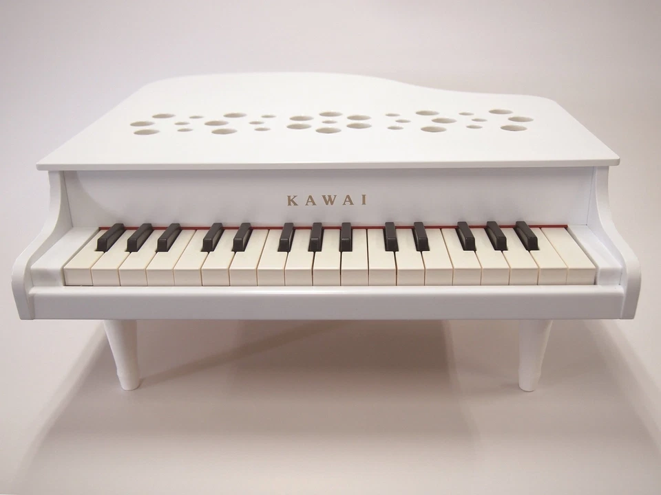 KAWAI Mini Pianoforte a coda 1162 32 tasti colore bianco strumento musicale giocattolo pianoforte - Immagine 2 di 4