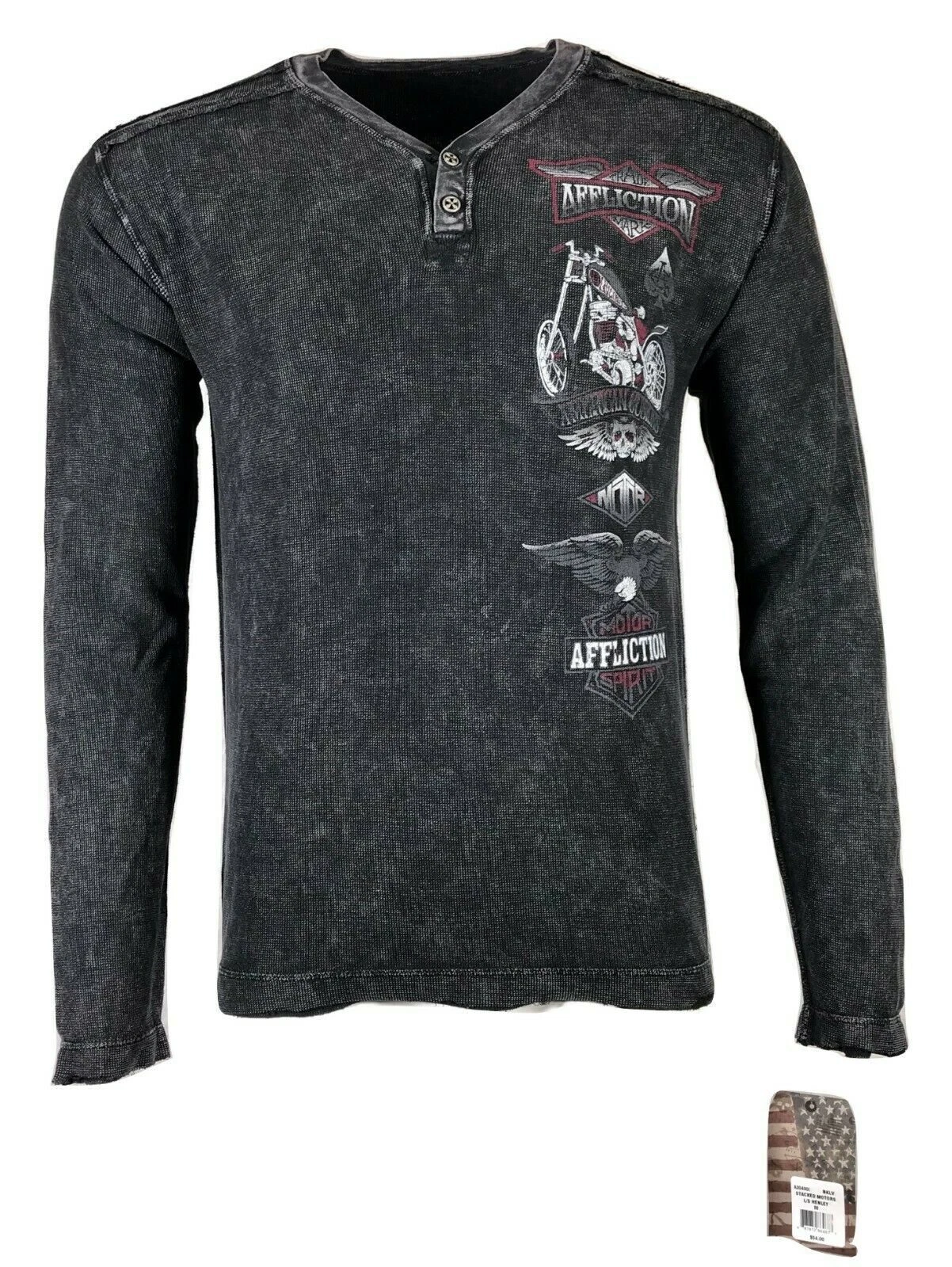 AFFLICTION Men's T-shirt STACKED MOTORS Biker Skull Cross MMA
Opens in a new window or tab