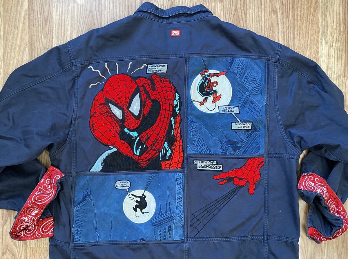 Vintage 90s Marvel X Ecko Spider-Man Jacket | eBay Vintage 90s Marvel X Ecko Spider-Man Jacket | eBay