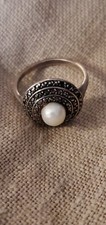 925 sterling silver mother of pearl ring Size 7