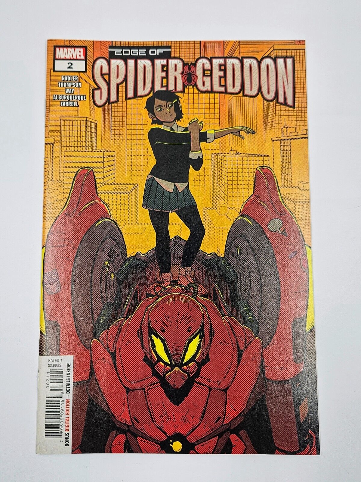 Edge of Spider-Geddon #2, 1st App of Addy Brock & Ven#m Mech Suit