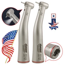 2 Dental 1:5 Increase Contra Angle Optic LED Handpiece Fit NSK Electric Motor CE