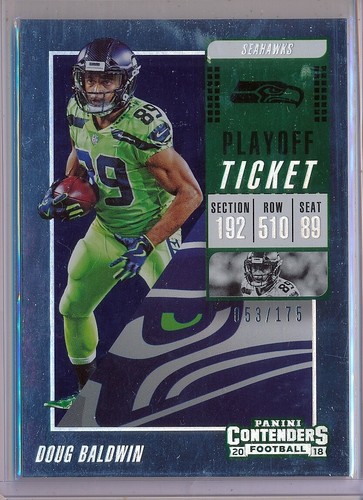 DOUG BALDWIN - 2018 Contenders Playoff Ticket /175 - Seahawks - Picture 1 of 2