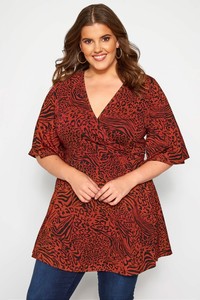 women's plus size wrap tops