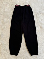 Prada Technical Pants Linea Rossa Black Red Strap Logo Triangle 36