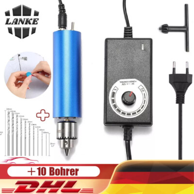 Elektrisch Mini Drill Bohrmaschine Handbohrmaschine Handbohrer mit EU Netzteil