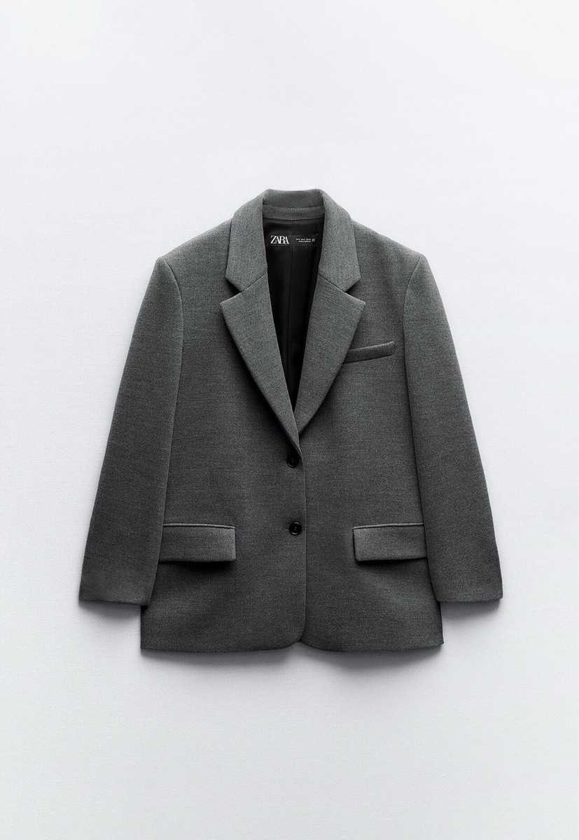 【値下げ】ZARA ウール ジャケット グレー XLサイズ 値下げ】ZARA ウール ジャケット グレー XLサイズ