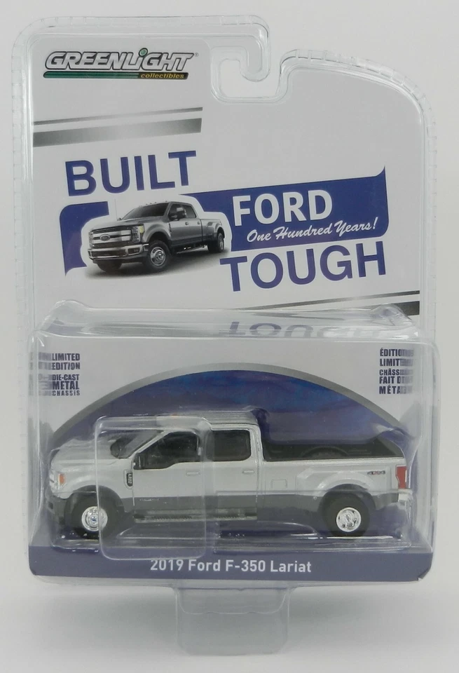 1:64 GreenLight *ANNIVERSARY COLLECTION* Silver 2019 Ford F350 Dually Pickup NIP - Image 2 of 4
