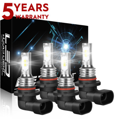 For MACK Vision CX CXN Truck 1998-2015 LED 9005+9006 Headlight High/Low Beam 4X