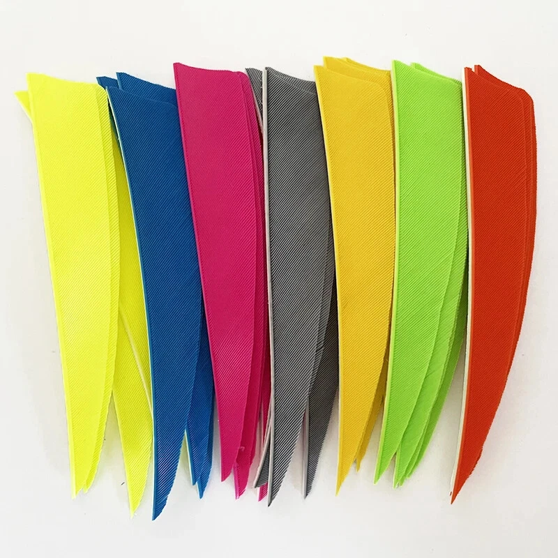 200 Pcs 4 Inch Shield Archery Arrow Feathers Fletching RW LW - Image 4 of 4