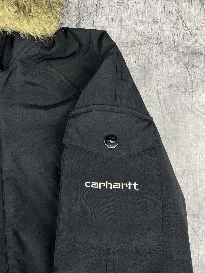 Carhartt Anchorage Parka Jacket Coat Men’s Size S Black Full Zip Hooded Outdoor - Image 3 of 4